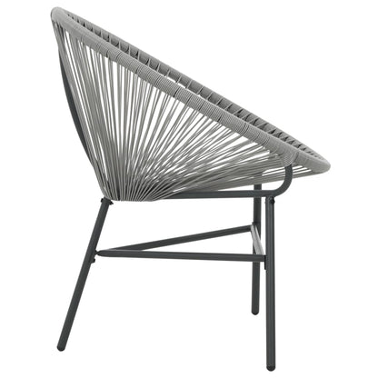 Garden Moon Chair - Grey Poly Rattan Outdoor Lounge