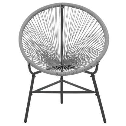 Garden Moon Chair - Grey Poly Rattan Outdoor Lounge