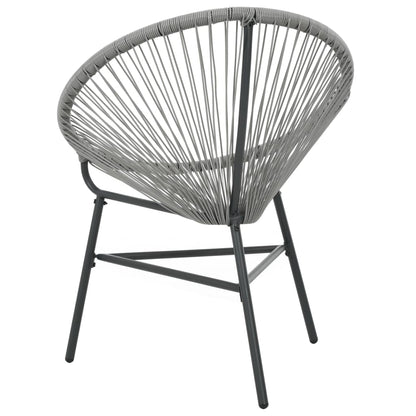 Garden Moon Chair - Grey Poly Rattan Outdoor Lounge