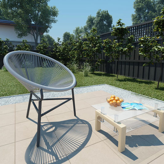 Garden Moon Chair - Grey Poly Rattan Outdoor Lounge