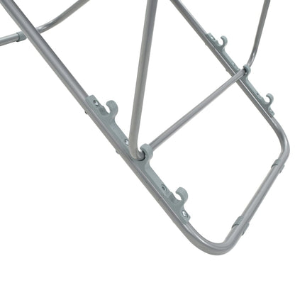 Set of 2 Blue Folding Beach Chairs - Steel & Oxford Fabric