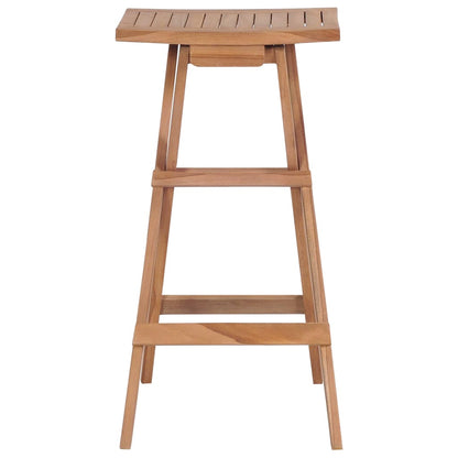 Solid Teak Wood Folding Bar Stools - Set of 2, Elegant & Durable