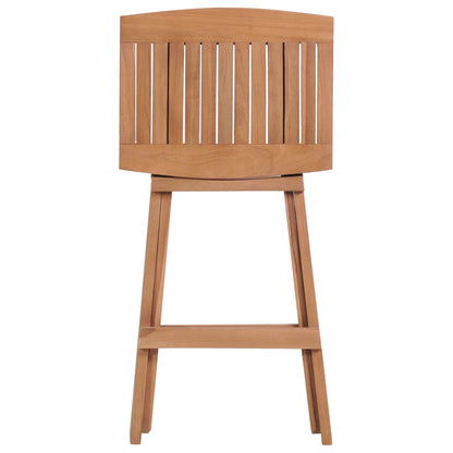 4-Piece Solid Teak Wood Folding Bar Stools Set