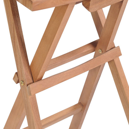 4-Piece Solid Teak Wood Folding Bar Stools Set