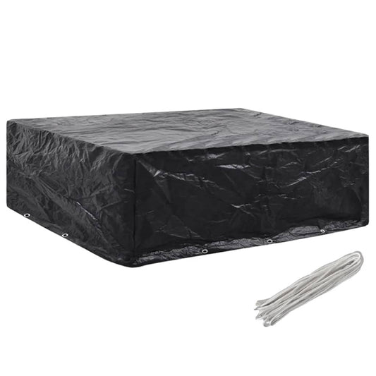 Durable Black Garden Furniture Cover 250x210x90 cm, 8 Eyelets