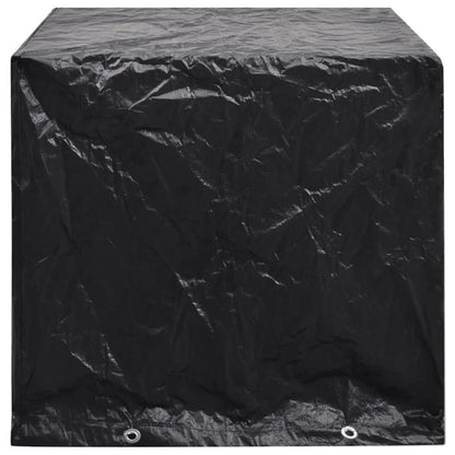 Durable Black Garden Furniture Cover, 8 Eyelets, 122x112x98 cm