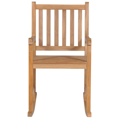 Solid Teak Wood Rocking Chair - Durable & Stylish Seating
