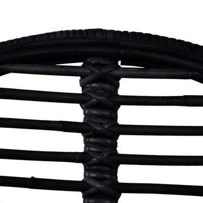 Dining Chairs 6 pcs Black Natural Rattan