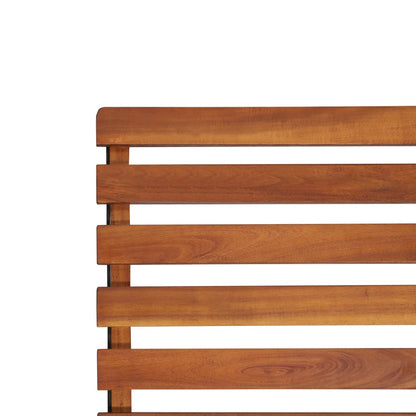 Elegant Outdoor Deck Chair in Solid Acacia Wood Finish