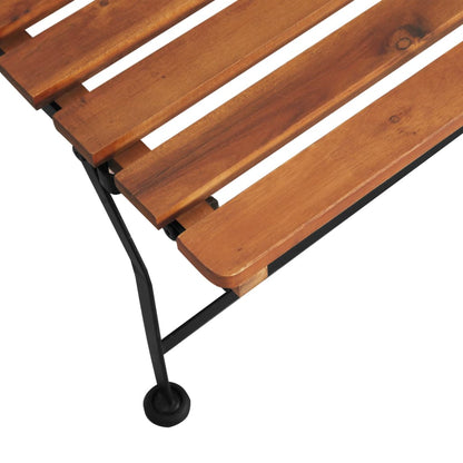 Elegant Outdoor Deck Chair in Solid Acacia Wood Finish