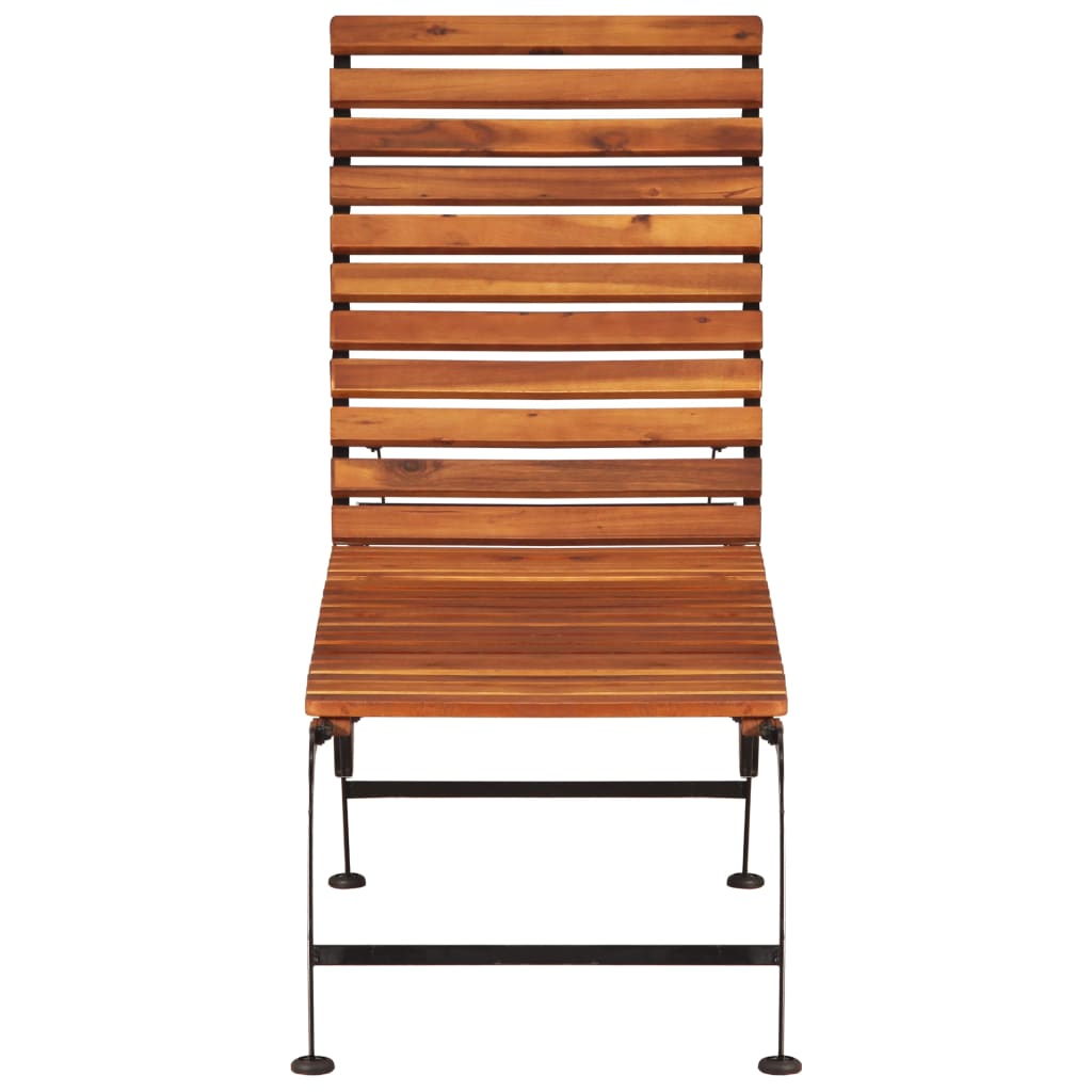 Solid Acacia Wood Sun Lounger with Durable Steel Legs