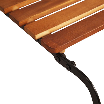 Solid Acacia Wood Sun Lounger with Durable Steel Legs