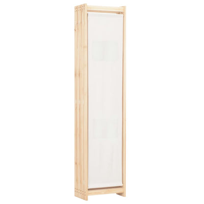 Cream Fabric 6-Panel Room Divider - 240x170x4 cm Privacy Screen