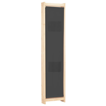 Grey 3-Panel Fabric Room Divider - 120x170x4 cm