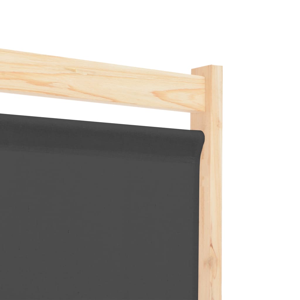 Grey 3-Panel Fabric Room Divider - 120x170x4 cm