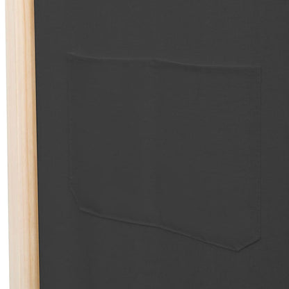 Grey 3-Panel Fabric Room Divider - 120x170x4 cm