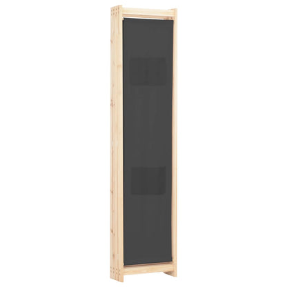 Grey Fabric 4-Panel Room Divider, 160x170x4 cm - Stylish Privacy Solution