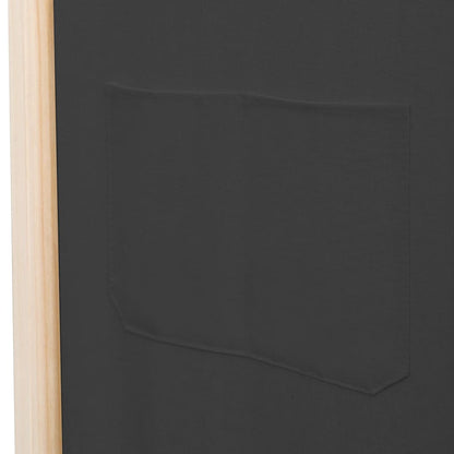 Elegant Grey 5-Panel Fabric Room Divider - 200x170 cm