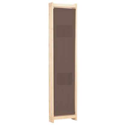 Elegant Brown Fabric Room Divider, 3-Panel 120x170 cm