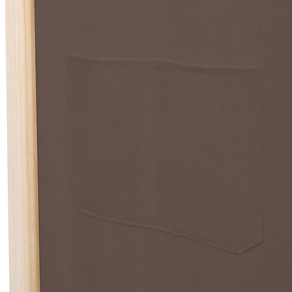 Elegant Brown Fabric Room Divider, 3-Panel 120x170 cm