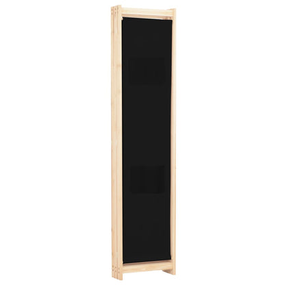 Elegant Black Fabric 3-Panel Room Divider 120x170 cm