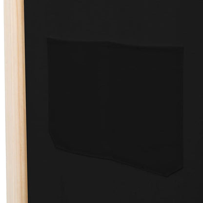 Elegant Black Fabric 3-Panel Room Divider 120x170 cm