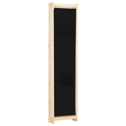 Black Fabric 4-Panel Room Divider, 160x170x4 cm - Stylish & Functional