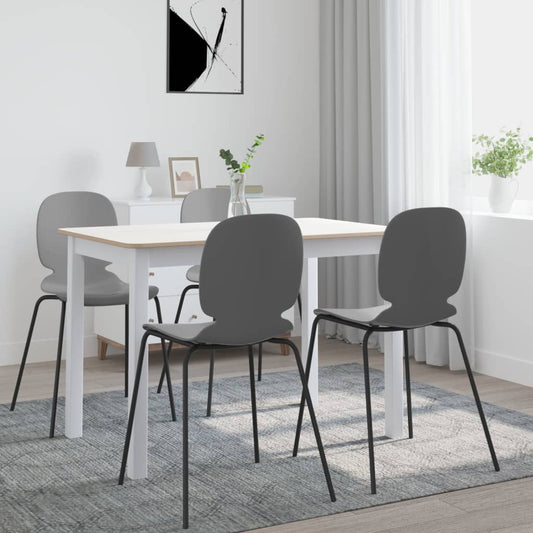 Solid Rubber Wood Dining Table - White & Brown 114x71x75 cm