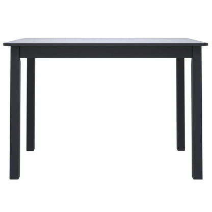 Solid Rubber Wood Dining Table - Black, 114x71x75 cm