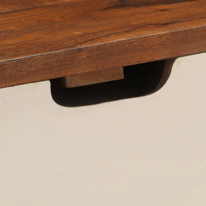 Solid Acacia Wood Writing Desk - 110x50x90 cm, Elegant Design