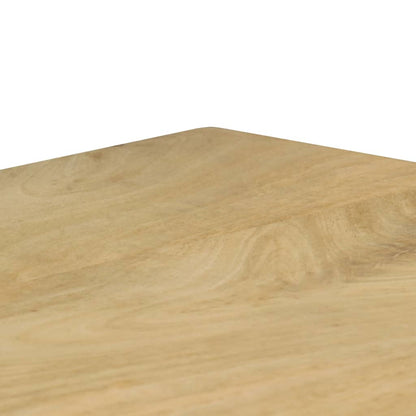 Modern Dining Table, Mango Wood & Steel, 115x55x76 cm