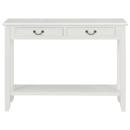 Console Table White 110x35x80 cm Wood