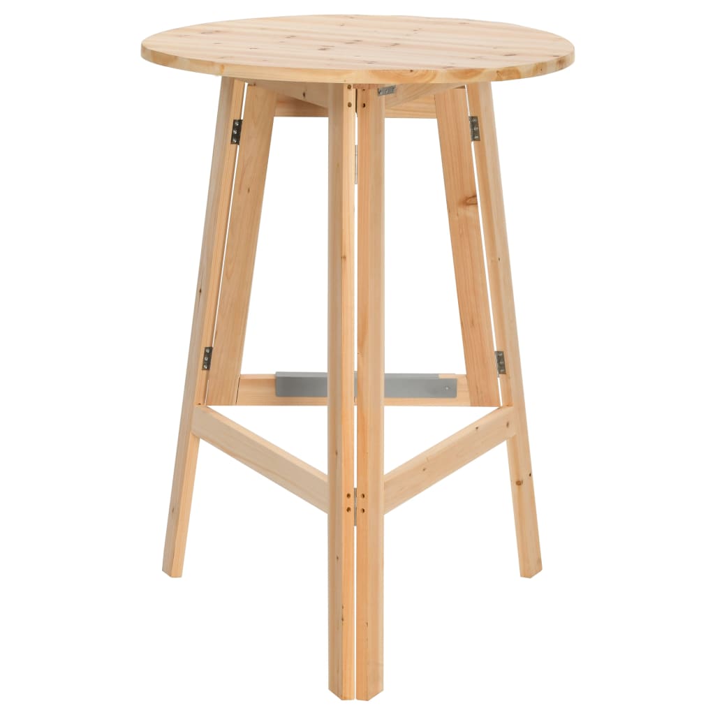 Compact Fir Wood Foldable Bar Table - 78 cm