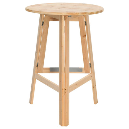 Compact Fir Wood Foldable Bar Table - 78 cm