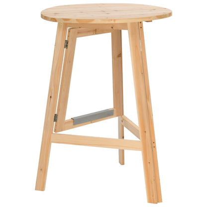 Compact Fir Wood Foldable Bar Table - 78 cm