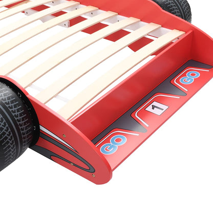Rev Up Nap Time: Red Children's Race Car Bed 90x200 cm - Sturdy Design