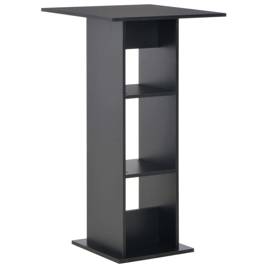 Sleek Black Bar Table 60x60x110 cm - Elegant and Durable Design