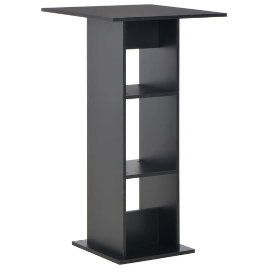 Sleek Black Bar Table 60x60x110 cm - Elegant and Durable Design