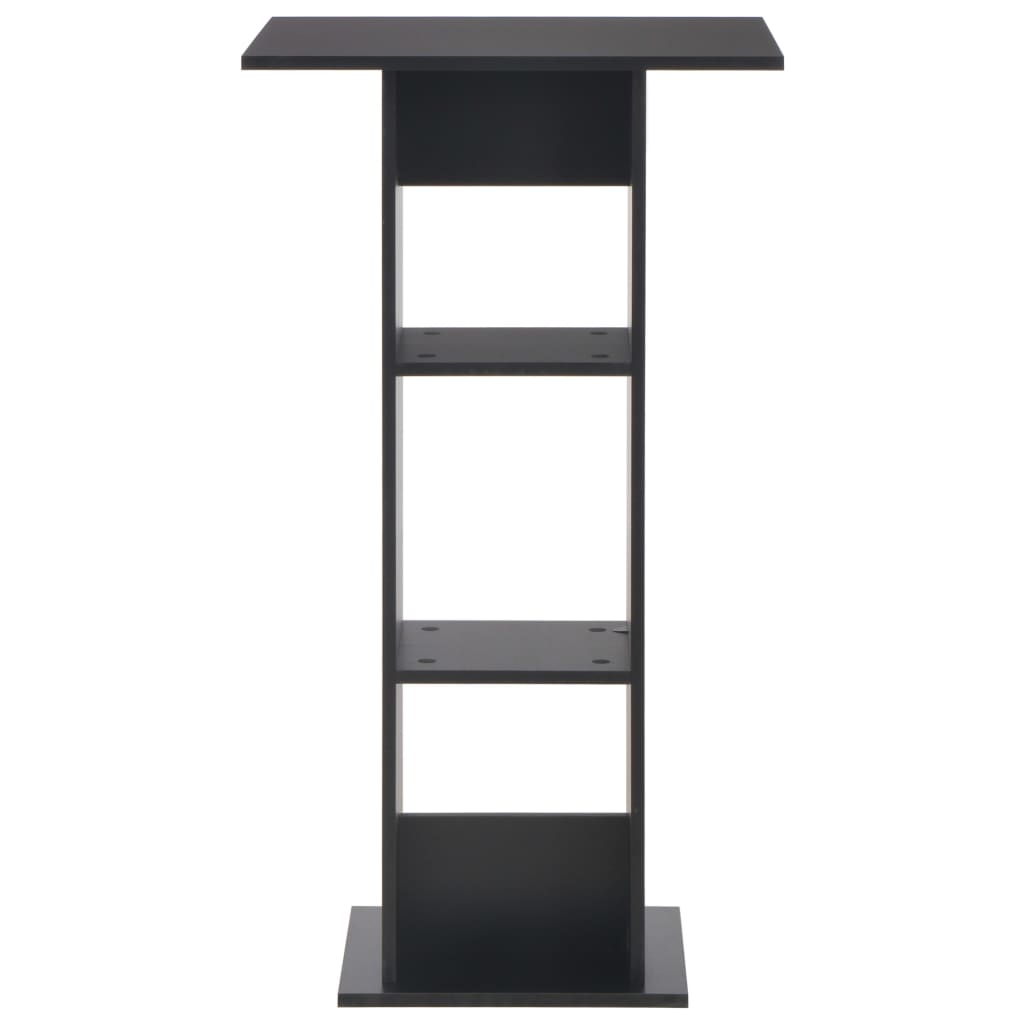 Sleek Black Bar Table 60x60x110 cm - Elegant and Durable Design