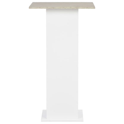 White & Concrete Bar Table - Sleek 60x60x110 cm Design