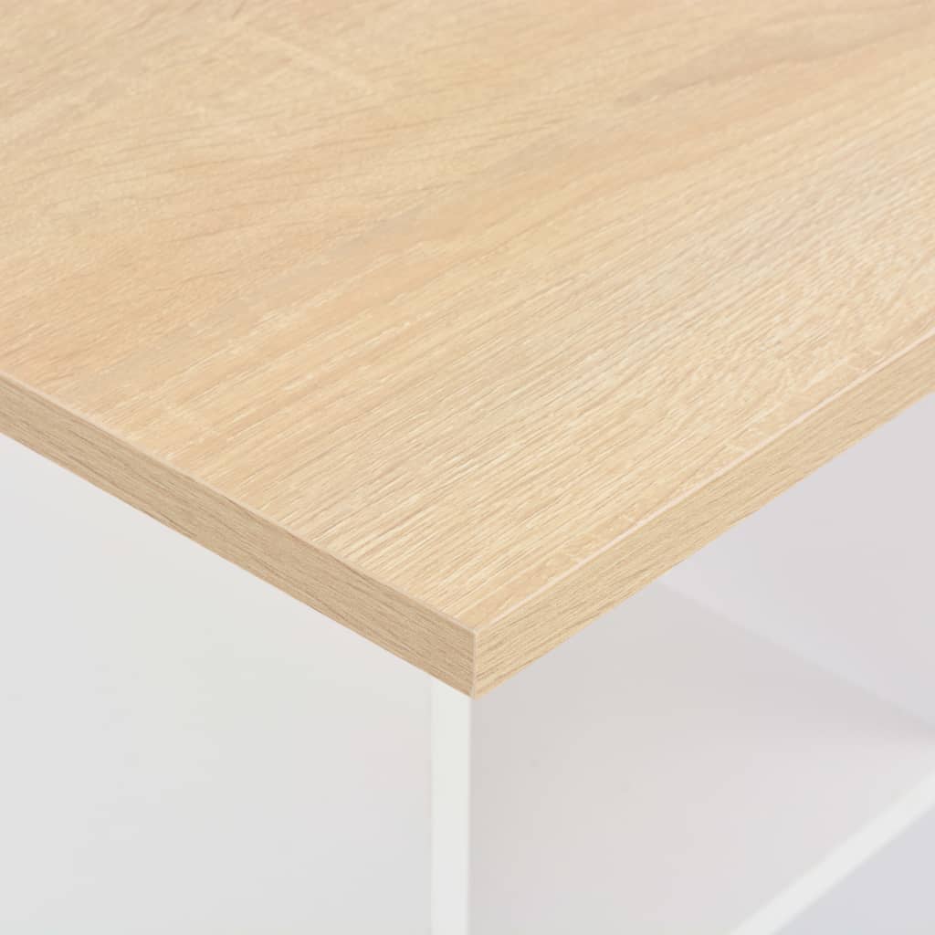 Bar Table in White & Sonoma Oak, 60x60x110 cm, Elegant Design