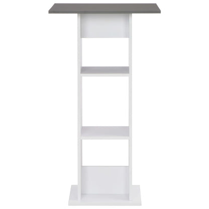 White & Anthracite Grey Bar Table 60x60x110 cm - Stylish Design