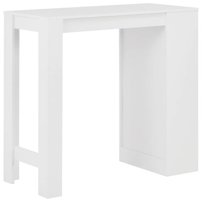 White Bar Table with Shelf, 110x50x103 cm, Modern Design
