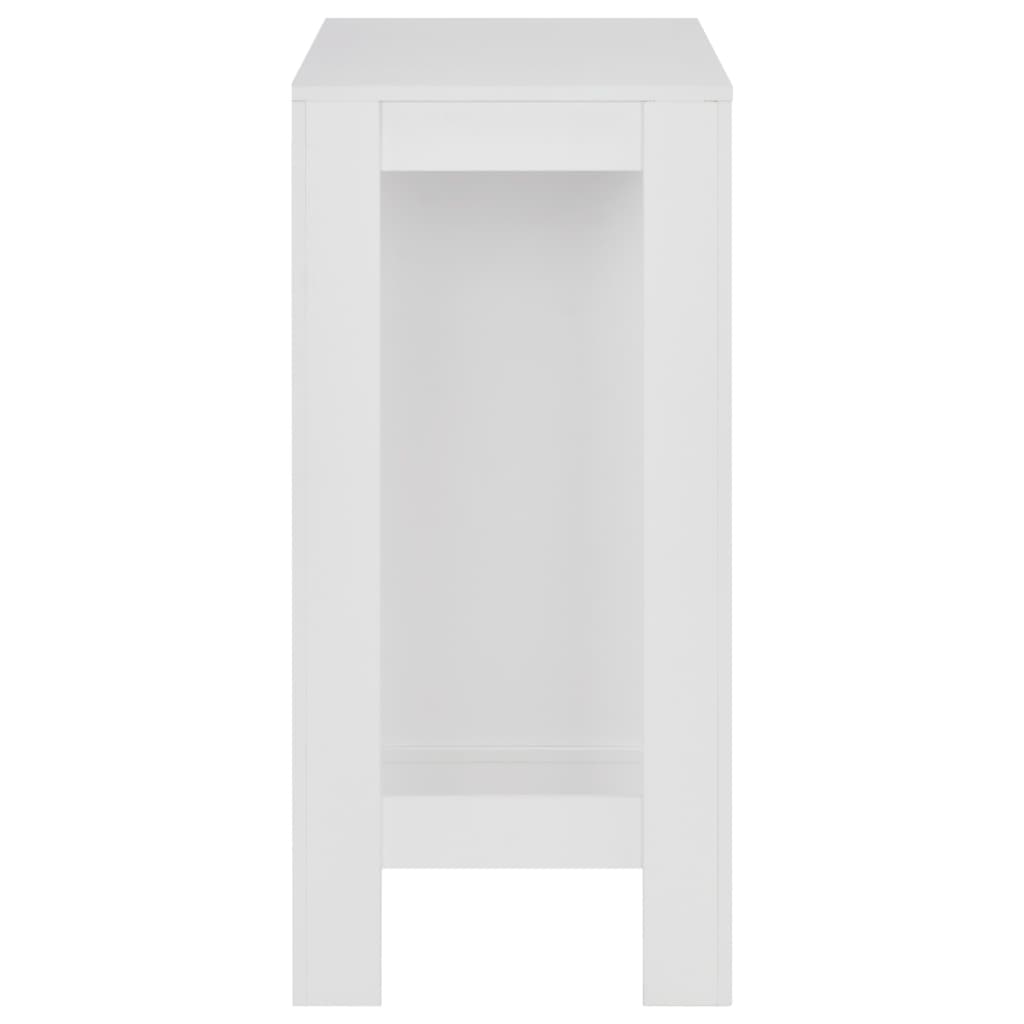 White Bar Table with Shelf, 110x50x103 cm, Modern Design