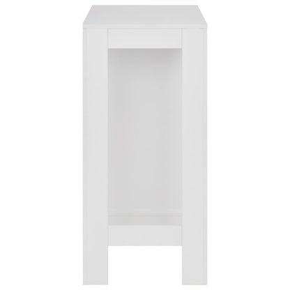 White Bar Table with Shelf, 110x50x103 cm, Modern Design