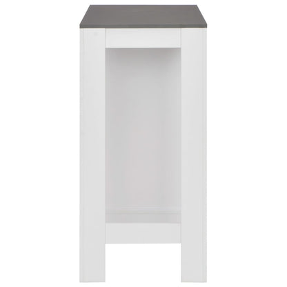 Modern White Bar Table with Shelf, 110x50x103 cm, Sleek Design