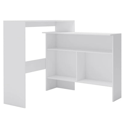 White Bar Table with Dual Tops - 130x40x120 cm, Sleek & Stylish