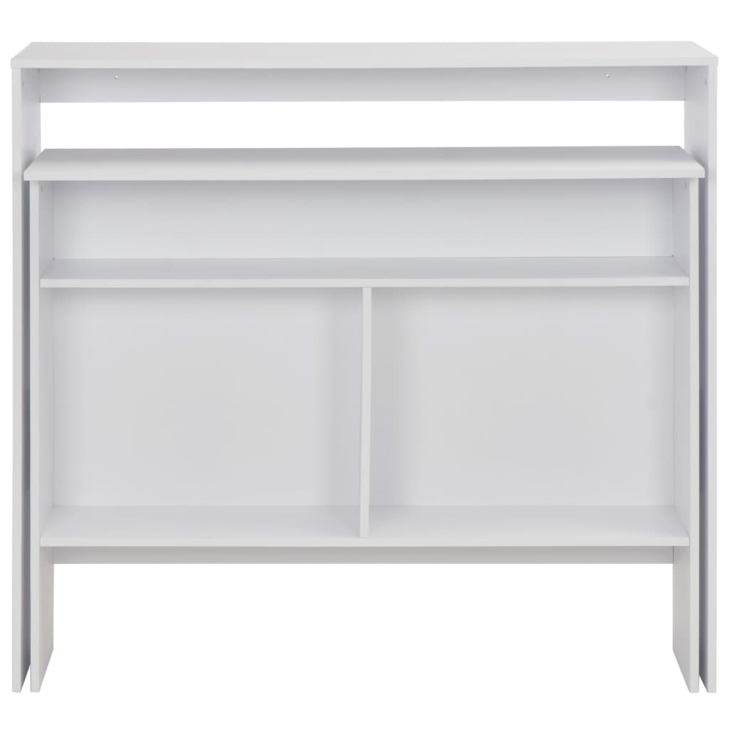 White Bar Table with Dual Tops - 130x40x120 cm, Sleek & Stylish