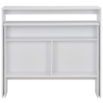 White Bar Table with Dual Tops - 130x40x120 cm, Sleek & Stylish