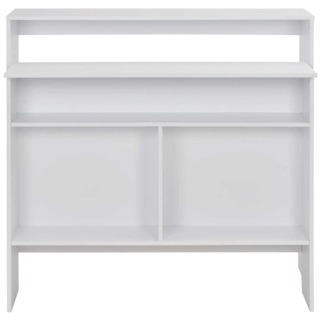 White Bar Table with Dual Tops - 130x40x120 cm, Sleek & Stylish